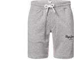 Pepe Jeans Herren Sweatshorts grau Baumwolle meliert