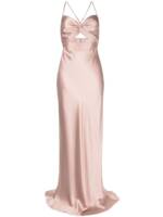 Michelle Mason Maxikleid aus Seide mit Twist-Detail - Rosa