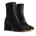 MM6 Maison Margiela Boots & Stiefeletten - Black Leather Ankle Boots - Gr. 41 (EU) - in Schwarz - für Damen