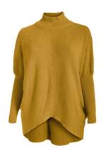 PEKIVESSA Strickpullover Oversized Rippstrick Pullover Damen Fledermausärmel (1-tlg) hinten länger