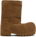 Balenciaga Tan Alaska Fur Low Boots