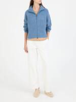 Cashmere-Strickjacke 'Fallou Zip Long' Lake